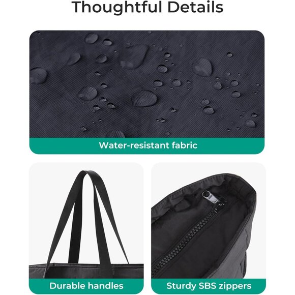 Tote Bag for Women, Tote Bag with Zipper Work Tote with Compartments Nurse Shoul - Picture 6 of 7